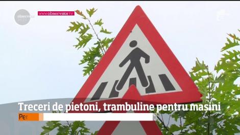 Treceri de pietoni, trambuline pentru mașini