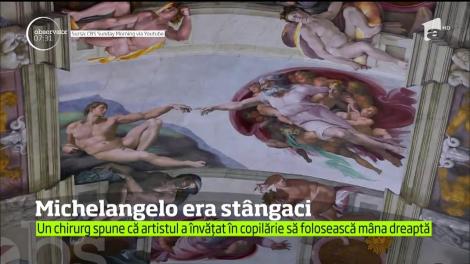 Michelangelo era stângaci, susţine un chirurg italian