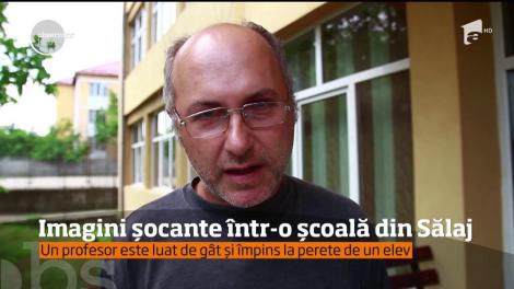 Imagini șocante într-o școală din Sălaj. Un elev agresează un profesor pe unul dintre holurile unităţii de învăţământ