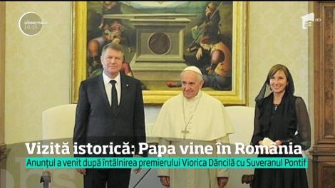 Papa Francisc va veni în România, la începtul lui 2019