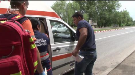 Impact violent într-o intersecţie, la ieşire din Târgovişte