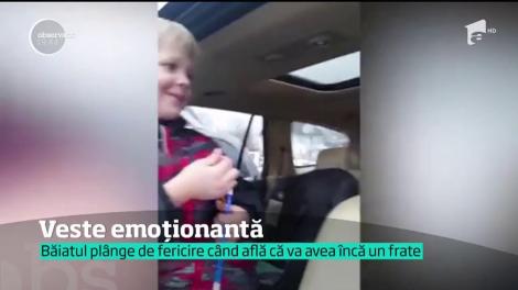 Reacţia unui băieţel care află că mama lui este din nou însărcinată face înconjurul planetei. Iată ce spune copilul