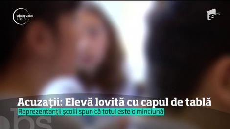 Imagini ȘOCANTE. Elevă lovită cu capul de tablă de o învăţătoare! Copila de nouă ani ar fi leşinat în drum spre casă