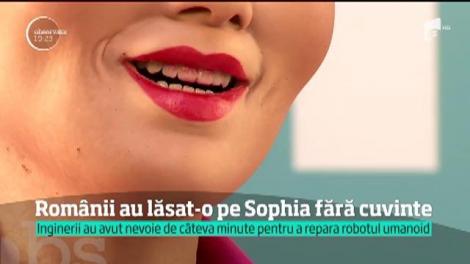 Robotul Sophia a avut prima întâlnire cu românii și, a rămas mută în faţa audienţei