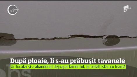 Ploile au făcut ravagii într-un bloc din Eforie Nord