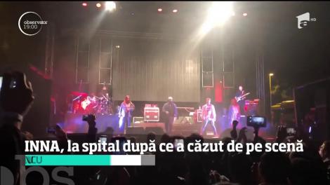 Cântăreaţa Inna a ajuns la spital după ce a căzut în gol cu tot cu scenă, în timpul unui concert din Istanbul