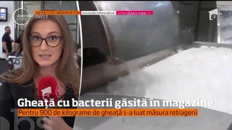 Gheață cu bacterii găsită în magazine. Pentru 900 de kilograme de gheață s-a luat măsura retragerii