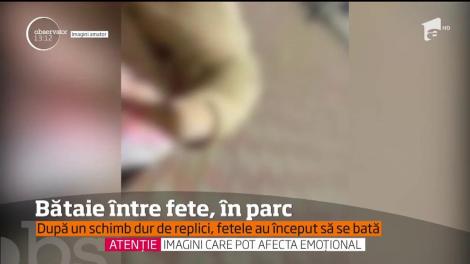 Bătaie între fete, într-un parc din Dâmboviţa