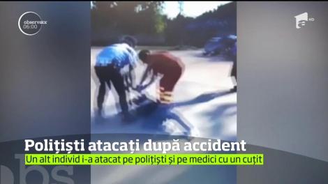 Intervenţie pe muchie de cuţit pentru poliţiştii chemaţi la locul unui accident în Galaţi