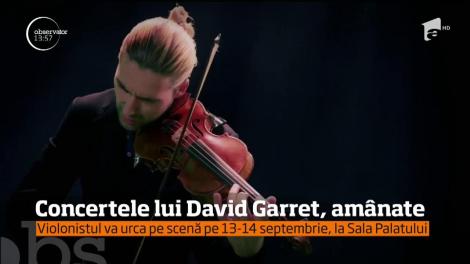 Concertele lui David Garret, amânate. Violonistul va urca pe scenă pe 13 și 14 septembrie