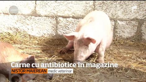 Carne cu antibiotice în magazine. Legea interzice folosirea antibioticelor pentru a stimula creșterea animalelor