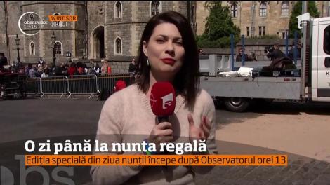 O zi până la nunta regală. Ediția specială din ziua nunții începe după Observatorul orei 13