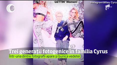 Trei generatii fotogenice in familia Cyrus