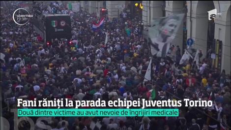 A fost haos la parada organizată de fanii echipei de fotbal Juventus Torino, după c&acirc;ştigarea campionatului Italiei