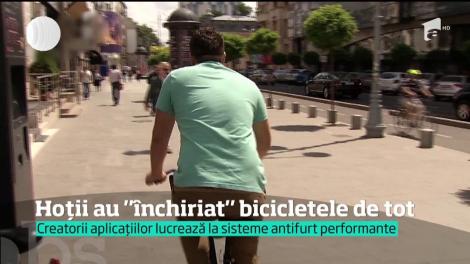 Bicicletele cu roțile blocate, păzite doar prin GPS, sunt luate cu totul