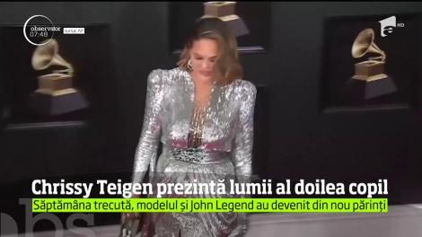 Modelul Chrissy Teigen şi soţul său, muzicianul John Legend, au anunţat numele celui de-al doilea copil al lor într-o postare care conţine şi prima fotografie oficială