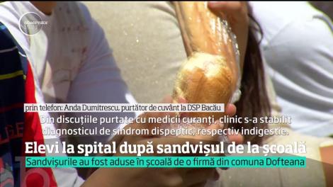 Elevi la spital, după ce au mâncat sandvișul de la școală