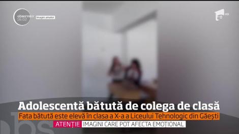 Carte cu pumni și picioare! O elevă a fost bătută crunt de una dintre colege: Ce fac ceilalți elevi pe filmare e revoltător