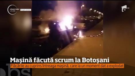 Mașină făcută scrum la Botoșani