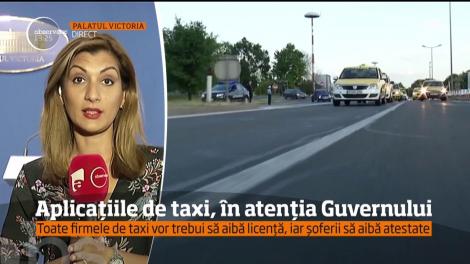 Aplicaţiile de taxi, în atenția Guvernului