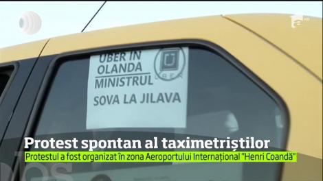 Protest spontan în zona Aeroportului Henri Coandă