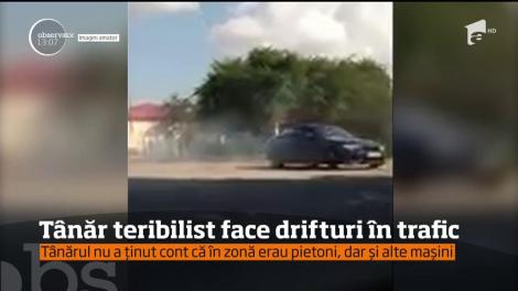 Un tânăr din Gaieşti riscă să ajungă la închisoare după ce a făcut drifturi cu maşina pe şosea
