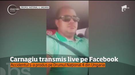 Scene cumplite la 60 de kilometri de Budapesta. 9 români care veneau spre casă cu un microbuz au murit din cauza şoferului care transmitea live pe Facebook