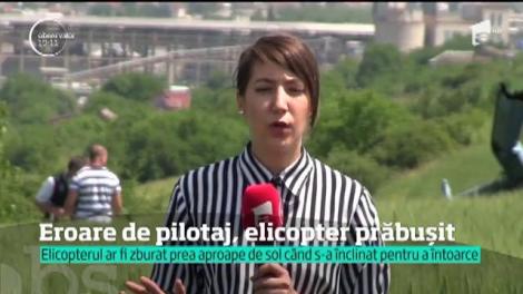 Un elicopter de mici dimensiuni s-a prăbuşit, în judeţul Cluj, din cauza unei erori de pilotaj