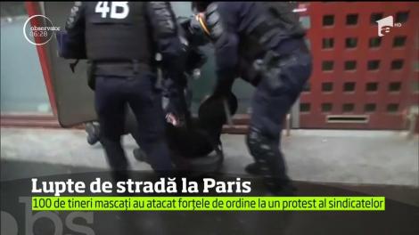 S-au încins spiritele la Paris. Un protest faţă de reforma legii muncii a degenerat în confruntări de stradă
