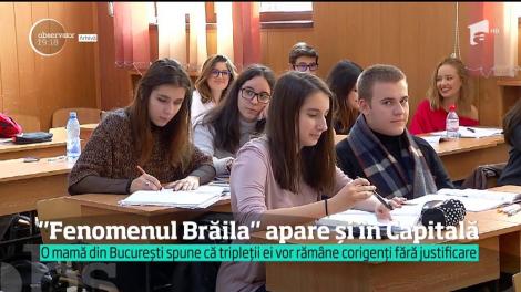 "Fenomenul Brăila" apare și în Capitală! O mamă din București spune că tripleții ei vor rămâne corigenți fără justificare