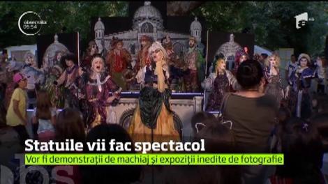 Încă o seară magică în Bucureşti, la Festivalul Internaţional de Statui Vivante