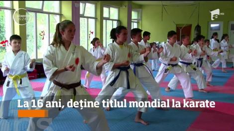 La 16 ani, Silvia, o elevă de clasa a X-a din judeţul Bihor, deține titlul mondial la karate