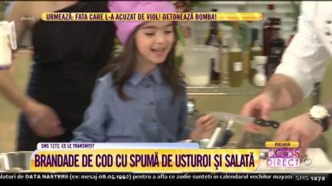 Să trăiți, am înțeles! Maria, fiica Danielei Gyorfi, a făcut legea în bucătăria simpaticei chef Minh: "Deci, iei cartoful și îl pui așa!"