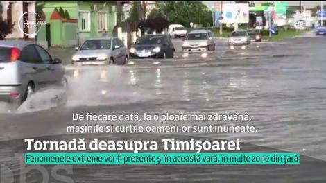 Imagini incredibile filmate deasupra Timişoarei. Localnicii au surprins un fenomen rar, care seamănă cu o tornadă