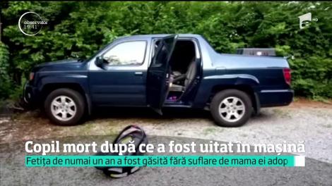 Copil mort după ce a fost uitat în mașină
