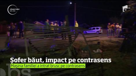 Accident cumplit la Mogoşoaia. Un şofer băut a intrat pe contrasens deşi era în maşină cu toată familia