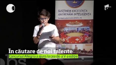 Artiştii se descoperă de mici, o arată chiar Concursul Allegria dedicat tinerelor talente