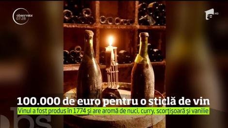 100.000 de euro pentru o sticlă de vin, la Paris