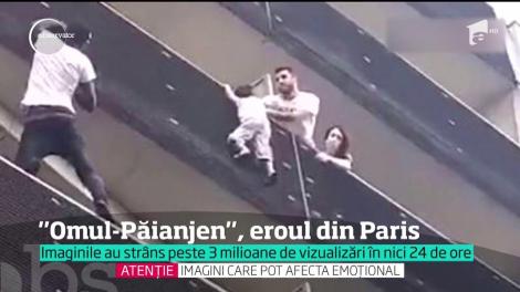 Idol în Franţa după ce a salvat un copil care atârna la zeci de metri înălţime, tânărul emigrant s-a întâlnit chiar cu preşedintele Macron