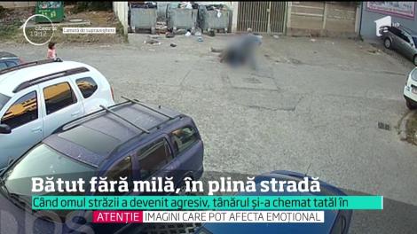 Incident şocant la Bacău! Un om al străzii a fost bătut crunt de alţi doi bărbaţi