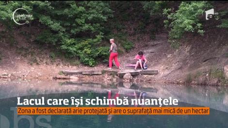 În judeţul Maramureş un lac cu totul deosebit fură privirile turiştilor. Lacul Albastru este unic în întreaga Europă