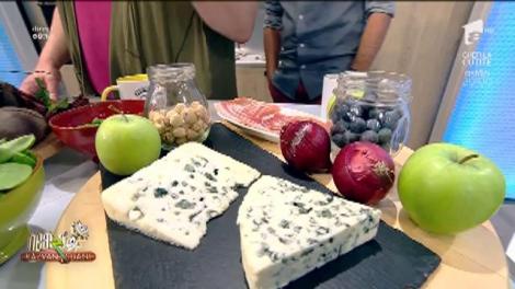 ”Romantica”, o salată cu alune și două feluri de brânzeturi