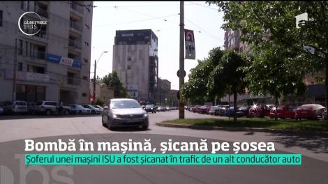 Așa ceva doar în România ar fi fost posibil! O maşină a Inspectoratului pentru Situaţii de Urgenţă, care transporta o bombă, a fost şicanată în trafic