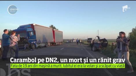 Carambol pe DN2, un mort si un rănit grav