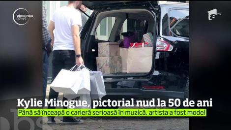 Kylie Minogue şi-a făcut cadou, pentru aniversarea celor 50 de ani de viaţă, o şedinţă foto îndrăzneaţă