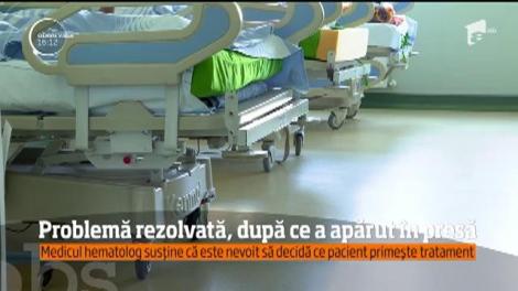 Un medic hematolog de la Spitalul Municipal Ploieşti, nevoit să decidă care din bolnavii grav trebuie salvat şi care nu