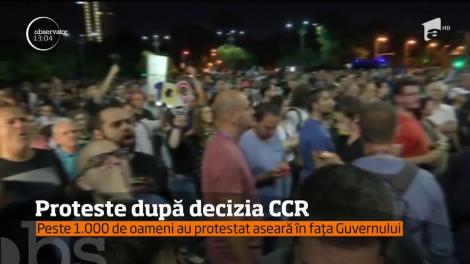 Proteste după decizia CCR. Aceste au avut loc în Capitală și în alte orașe din țară