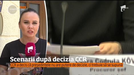 Scenarii după decizia CCR. Comisia a decis că președintele nu are putere de decizie, ci trebuie să se supună