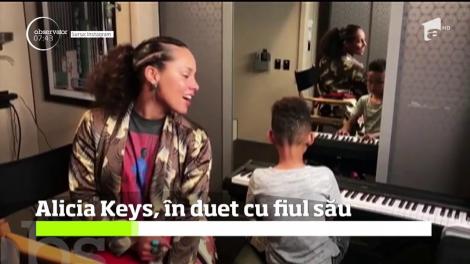 Alicia Keys a postat pe o reţea socială o înregistrare cu legenda "Cel mai bun duet din toate timpurile"