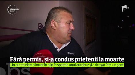 Un tânăr de 18 ani s-a urcat la volanul maşinii, fără să aibă permis de conducere, şi a provocat un accident teribil